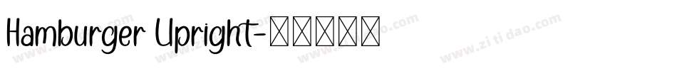 Hamburger Upright字体转换